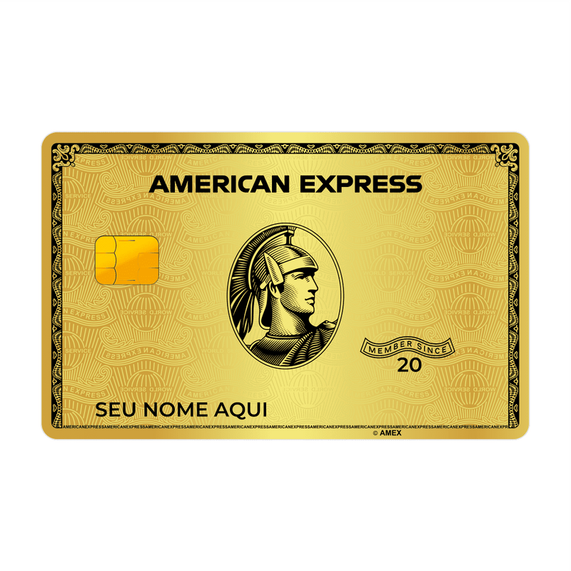 CAPACARD - Película Adesiva Para Cartão Frente e Verso - Amex Gold