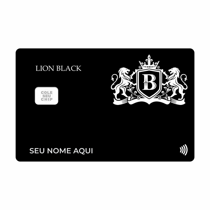 METACARD - Cartão De Plástico Com Impressão Digital UV - Lion Black