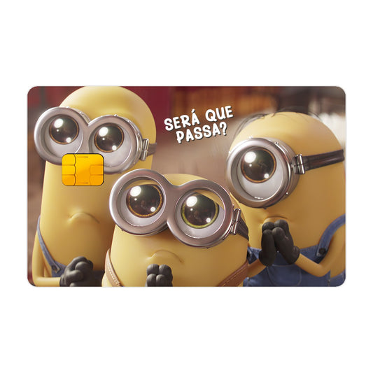 CAPACARD - Película Adesiva Para Cartão - Minions Será Que Passa