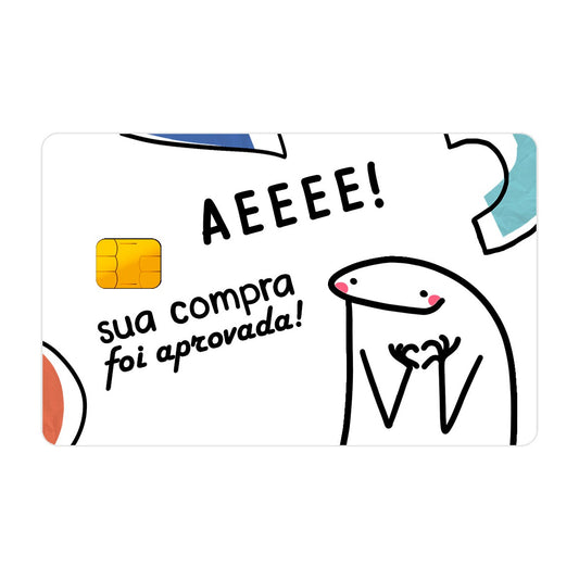 Adesivo Para Cartão - Sua Compra Foi Aprovada