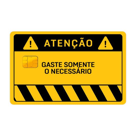 Adesivo Para Cartão - Atenção