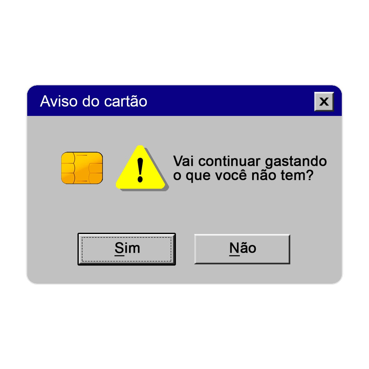 CAPACARD - Película Adesiva Para Cartão - Aviso Do Cartão