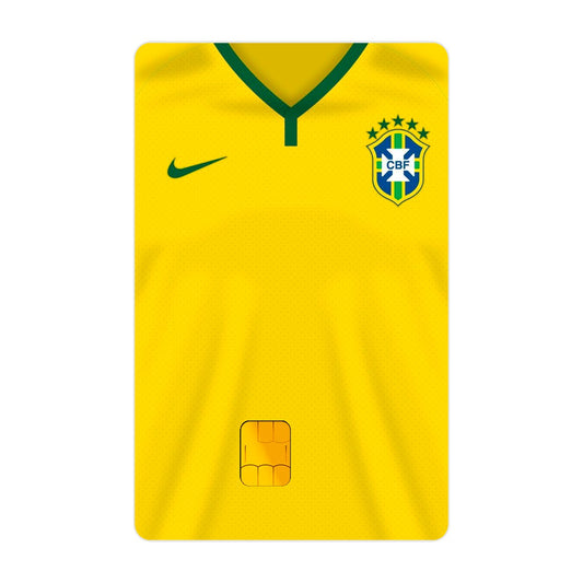 CAPACARD - Película Adesiva Para Cartão - Camisa Seleção Brasileira C4