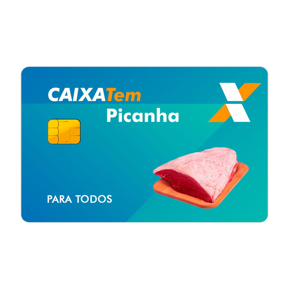 Adesivo Para Cartão - Caixa Tem Picanha