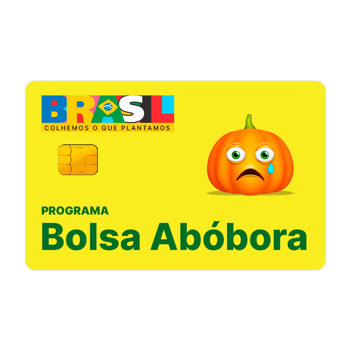 Adesivo Para Cartão - Bolsa Abóbora