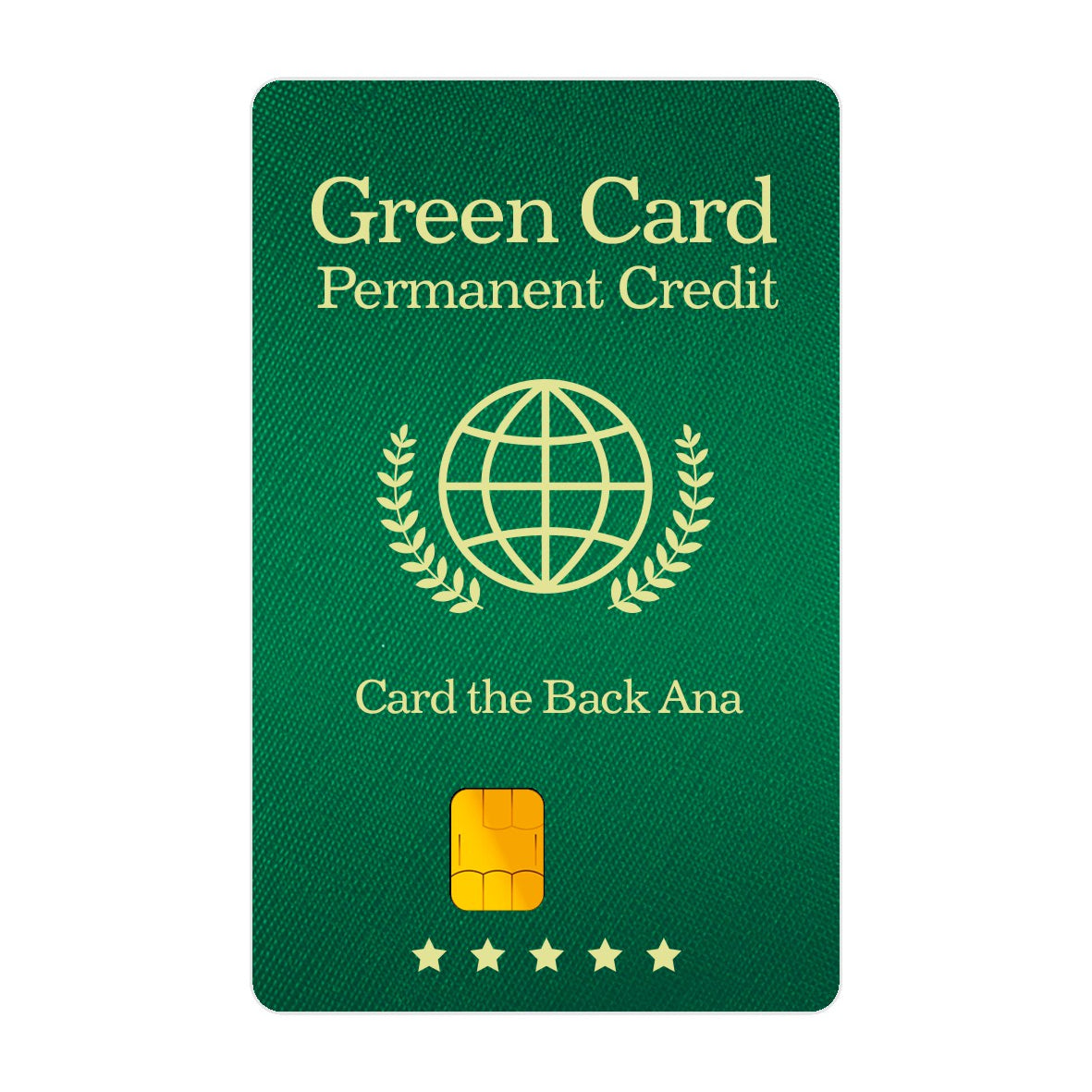 Adesivo Para Cartão - Green Card