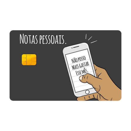 CAPACARD - Película Adesiva Para Cartão - Notas Pessoais