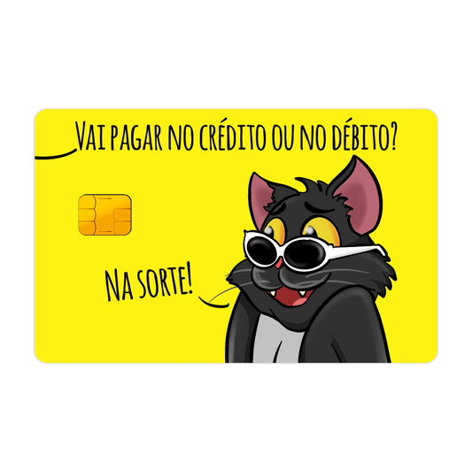 Adesivo Para Cartão - Vai Pagar No Crédito Ou No Débito