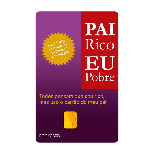 CAPACARD - Película Adesiva Para Cartão - Pai Rico Eu Pobre