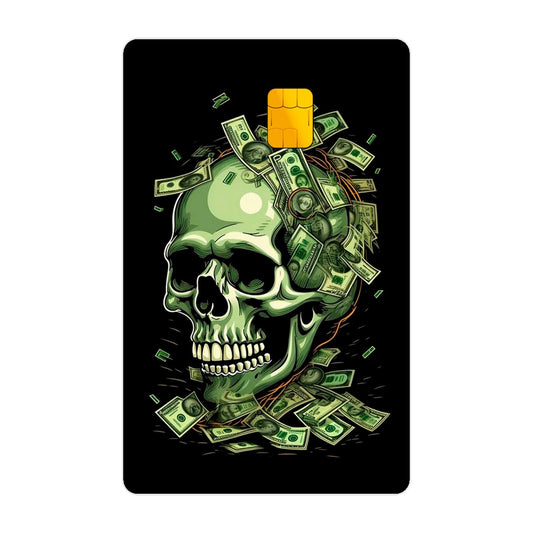 CAPACARD - Película Adesiva Para Cartão - Dollar Skull