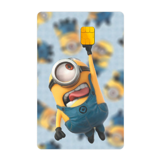 Adesivo Para Cartão -  Minion Segurando