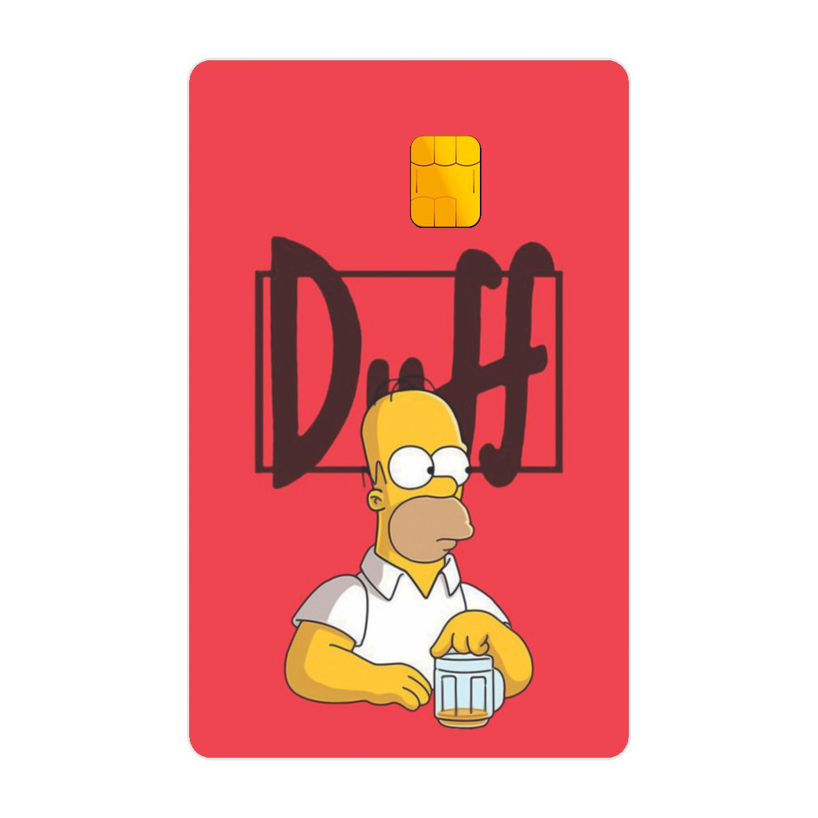 Adesivo Para Cartão -  Duff Homer