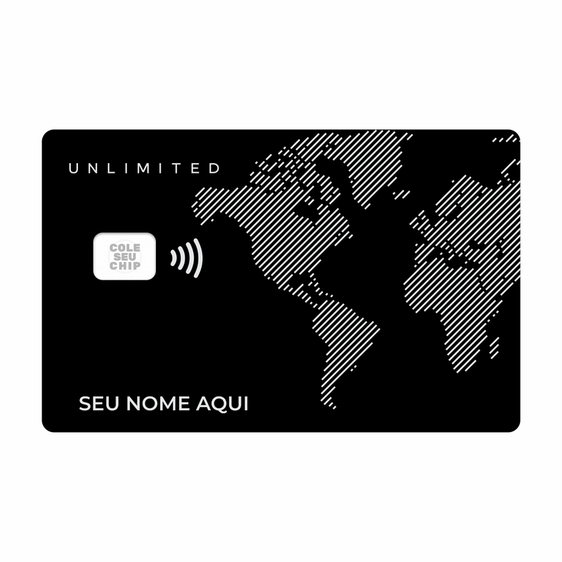 METACARD - Cartão De Plástico Com Impressão Digital UV - Unlimited Map