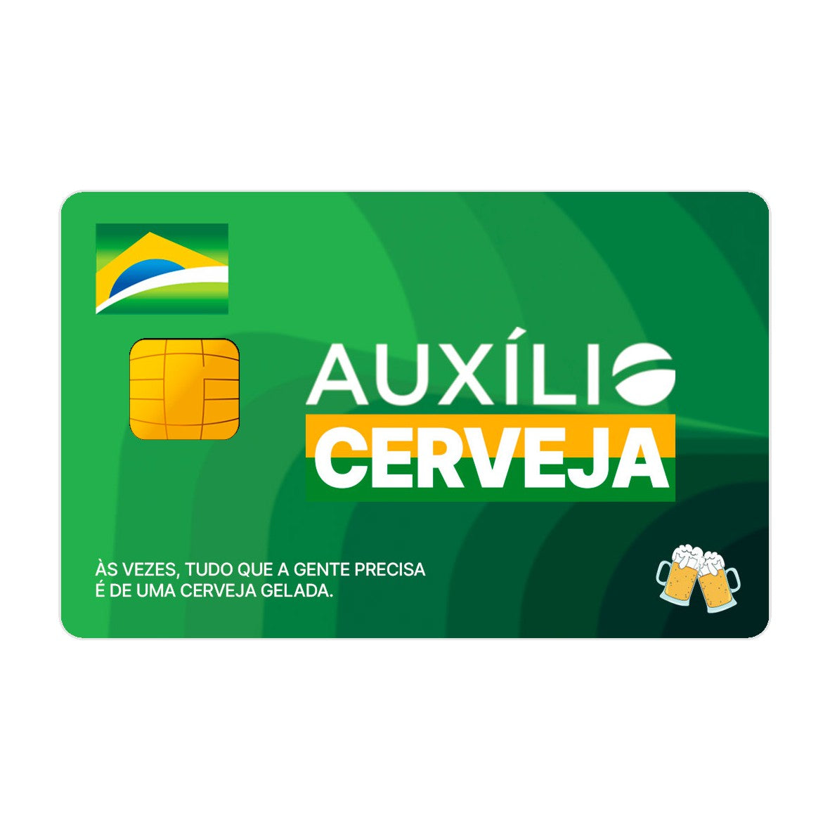 Adesivo Para Cartão - Auxílio Cerveja