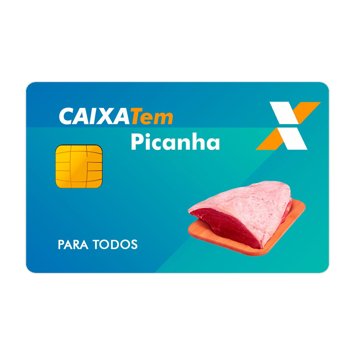 Adesivo Para Cartão - Caixa Tem Picanha