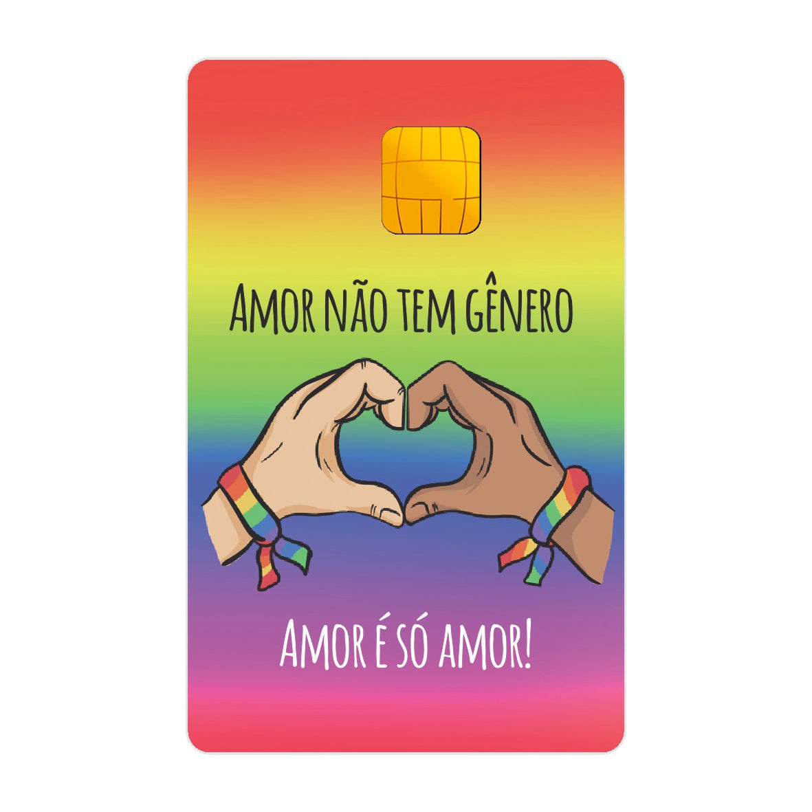 Adesivo Para Cartão - Amor Não Tem Gênero