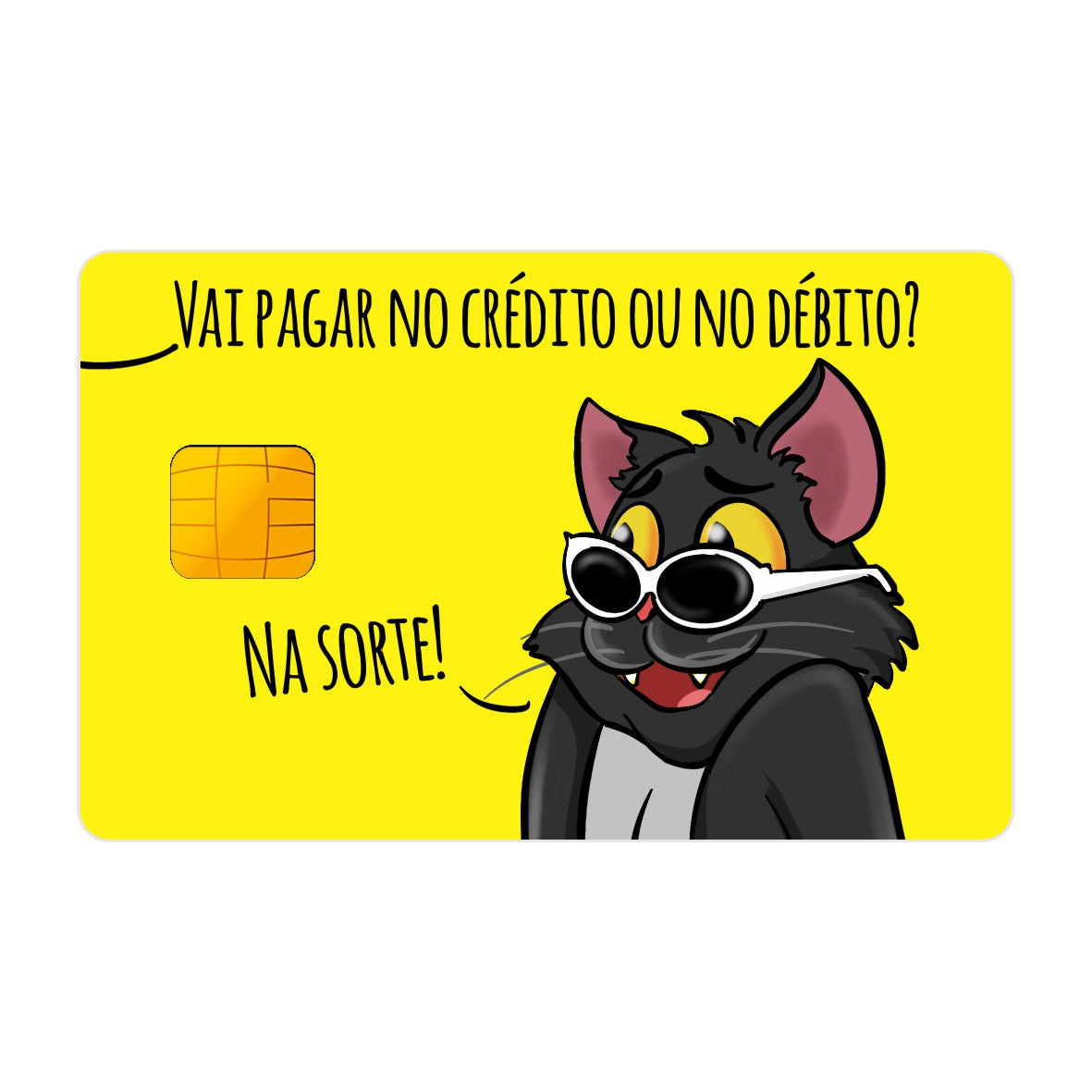 Adesivo Para Cartão - Vai Pagar No Crédito Ou No Débito