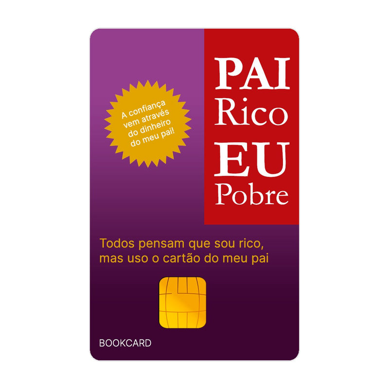 CAPACARD - Película Adesiva Para Cartão - Pai Rico Eu Pobre