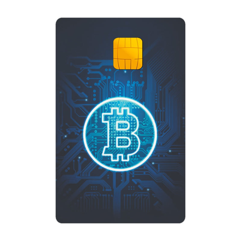 CAPACARD - Película Adesiva Para Cartão - Bitcoin Blue