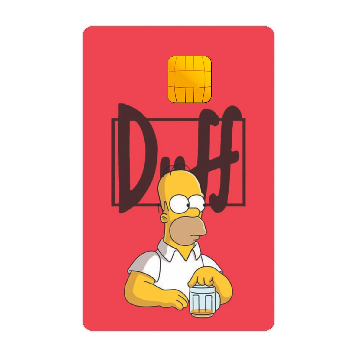 Adesivo Para Cartão -  Duff Homer