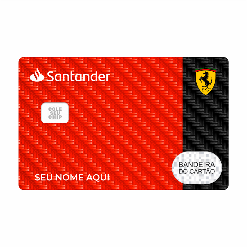 METACARD - Cartão De Plástico Com Impressão Digital UV - Santander Ferrari