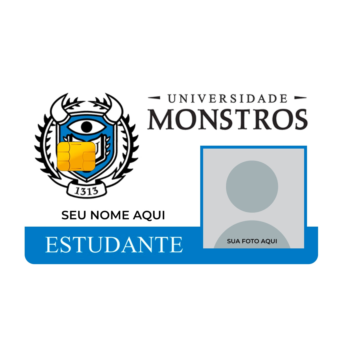 Adesivo Para Cartão - Universidade Monstros (Nome+Foto)