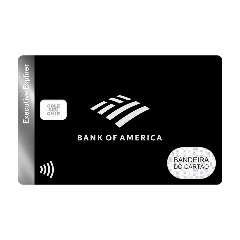 METACARD - Cartão De Plástico Com Impressão Digital UV - Bank Of America