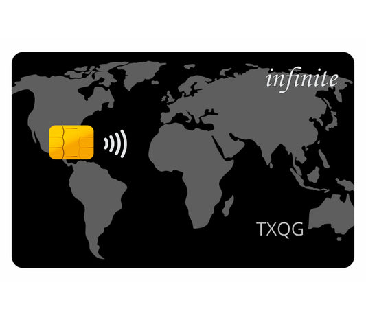 CAPACARD - Película Adesiva Para Cartão Frente e Verso - Infinite Map