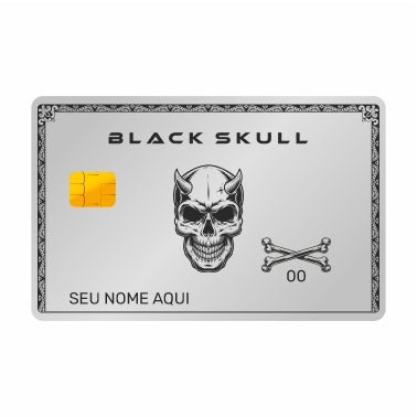 WONDCARD - Cartão De Metal - Black Skull