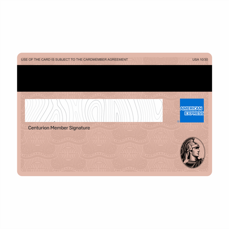 METACARD - Cartão De Plástico Com Impressão Digital UV - Amex Rose Gold